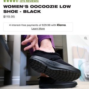 Oofos Oocozzie Women’s Low Black Slipper Size 8.5